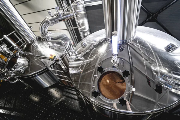 Craft beer brewing equipment in privat brewery