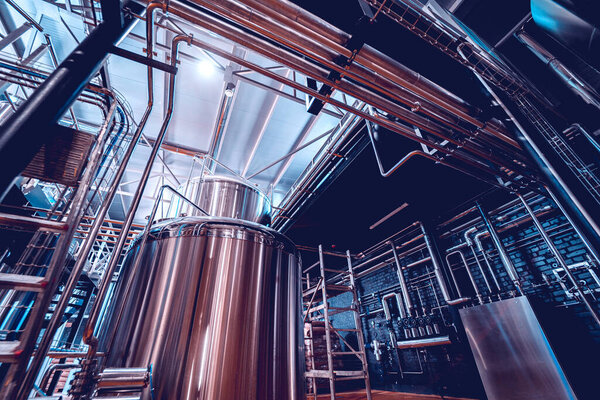 Craft beer brewing equipment in privat brewery