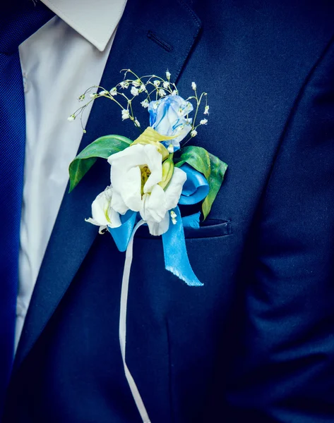 Wedding bouquet. Groom. — Stock Photo, Image