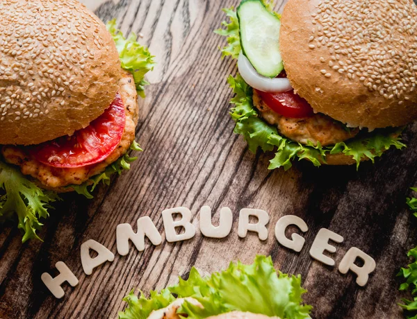 Fa betű nagy hamburger — Stock Fotó