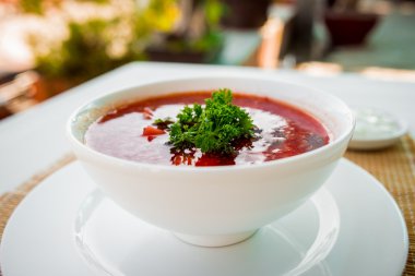 Ekşi kremalı çorba.