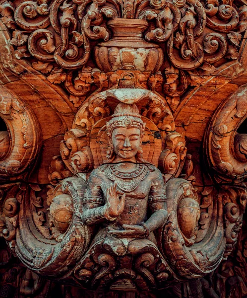 Wooden Sculpture in Sanctuary — Stock Image Wooden Sculpture in Sanctuary Royalty Free Stock Photos