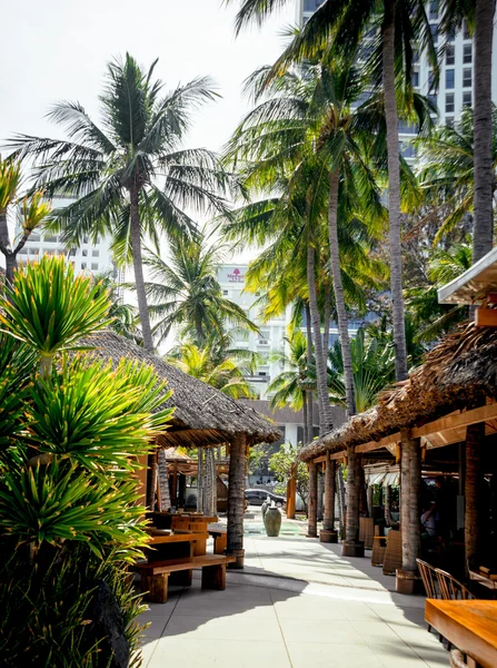 Тропічний ресторан на пляжі — стокове фото