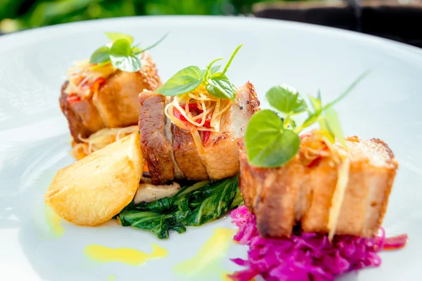 Morceaux de viande aux légumes — Photo