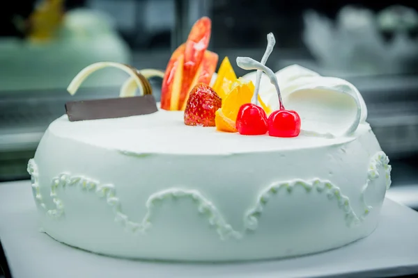 Krémový dort s ovocem — Stock fotografie