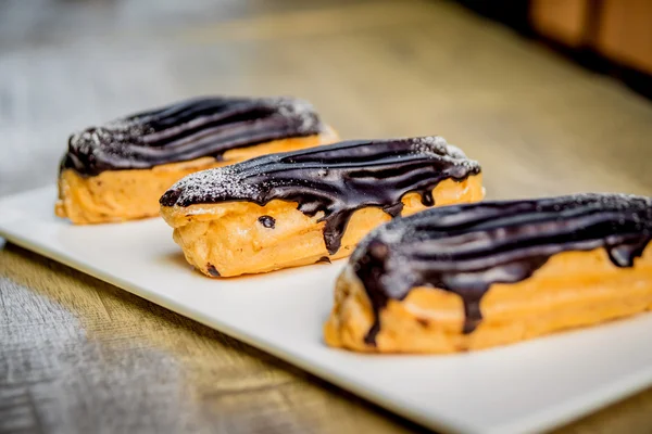 Postre con natillas — Foto de Stock