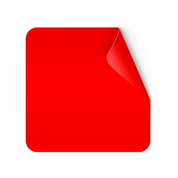 Illustration du bloc-notes en papier rouge avec Curling Coner — Image vectorielle