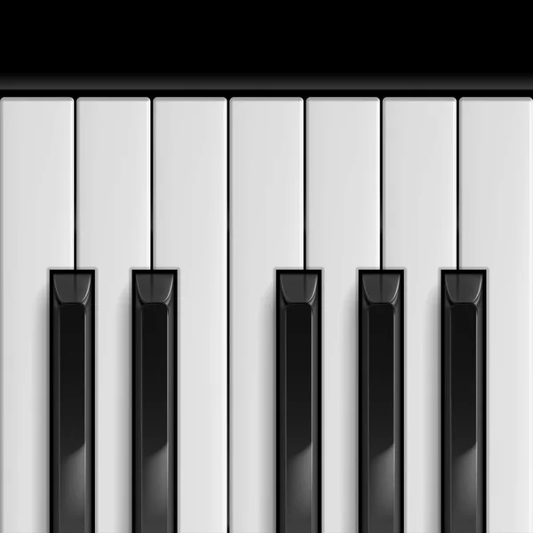 Black and White Big Piano Keys. Illustration pour modèles Icônes — Image vectorielle