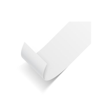 Resimde beyaz kağıt etiket ile kıvrık yeşil