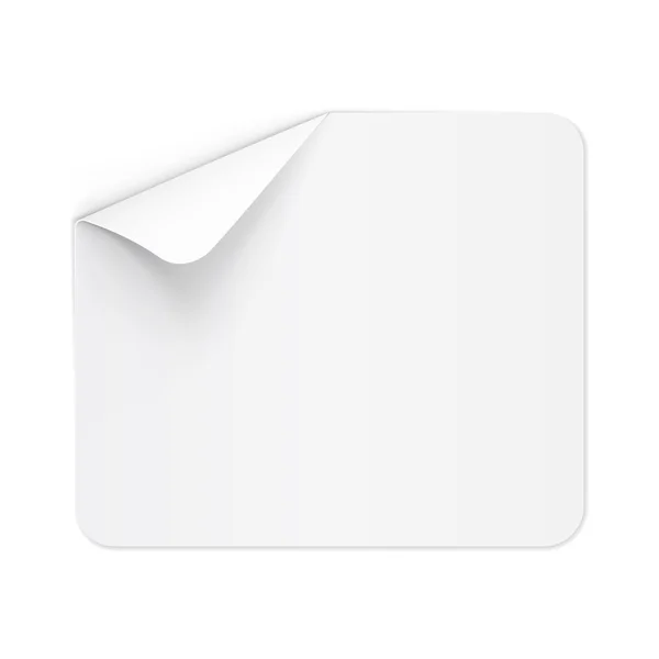 Illustration von weißem Papier-Notizblock mit Lockenkegel — Stockvektor