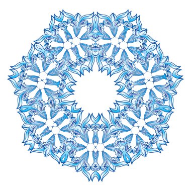 Beyaz bir arka planda tasarımı için soyut kar tanesi