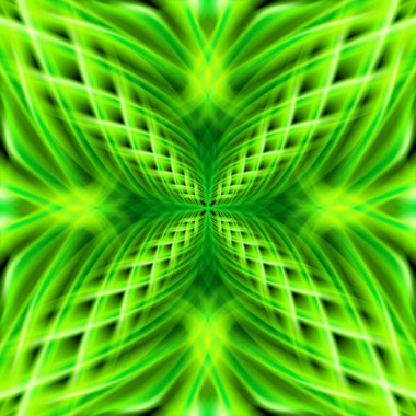 Siyah zemin üzerine yeşil desen