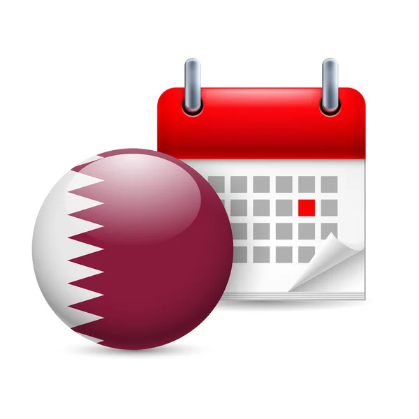 Pictogram van nationale feestdag in qatar — Stockvector