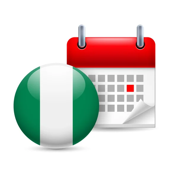 Icon of national day in nigeria — Stock Vector