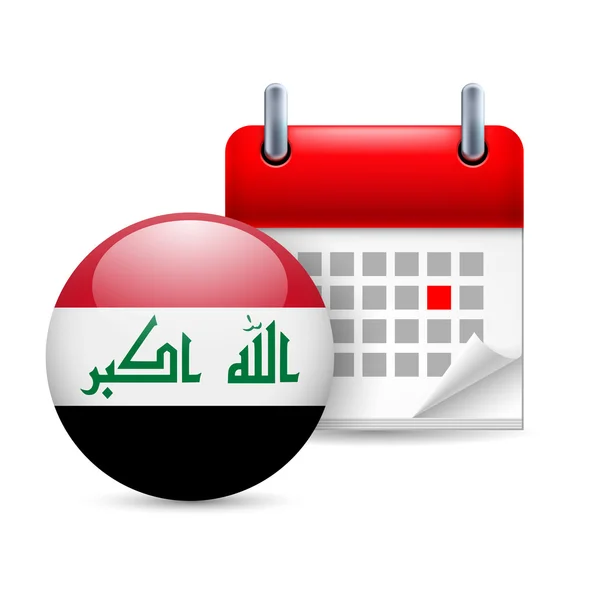 Icono del día nacional en Irak — Vector de stock