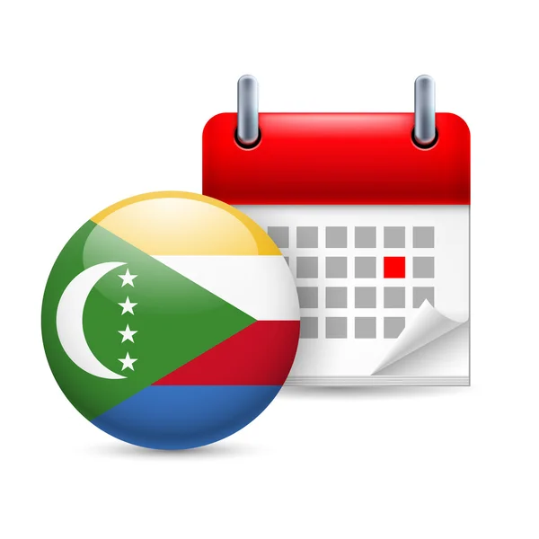 Icon of national day in comoros — Stock Vector