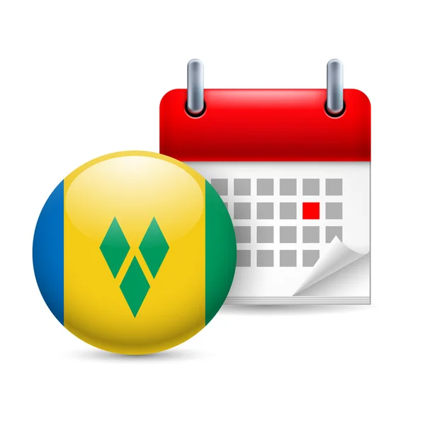 Saint vincent és a Grenadine-szigetek nemzeti nap ikonra — Stock Vector
