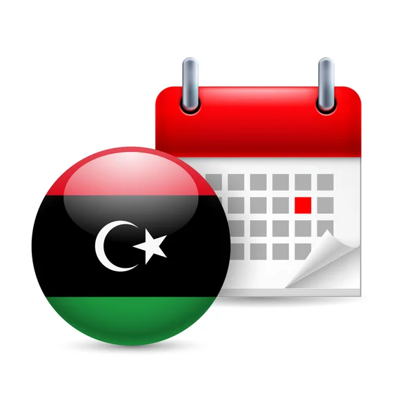 Ikonen för Nationaldagen i Libyen — Stock vektor