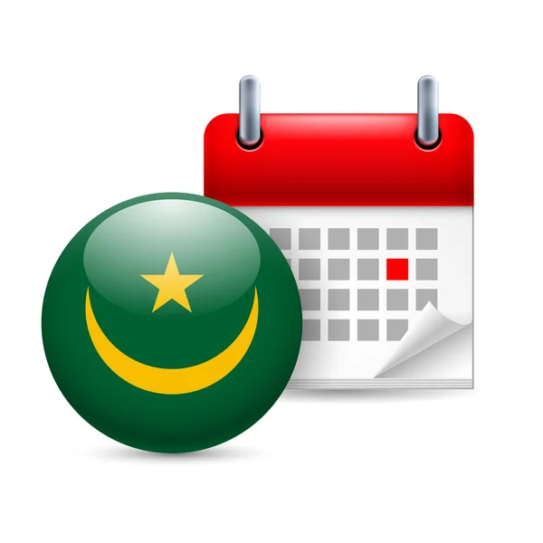 Ikona národního dne v Mauritánii — Stockový vektor