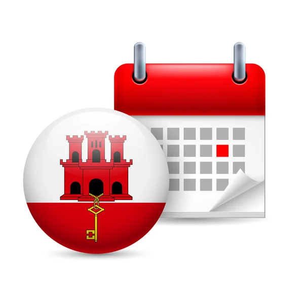Ikonen för Nationaldagen i gibraltar — Stock vektor