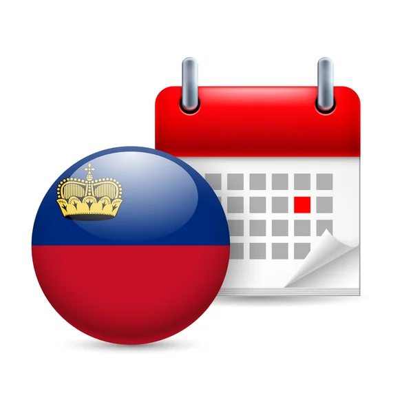 Icon of national day in liechtenstein — Stock Vector