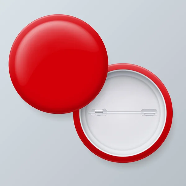 Distintivos vetoriais vermelhos em branco — Vetor de Stock