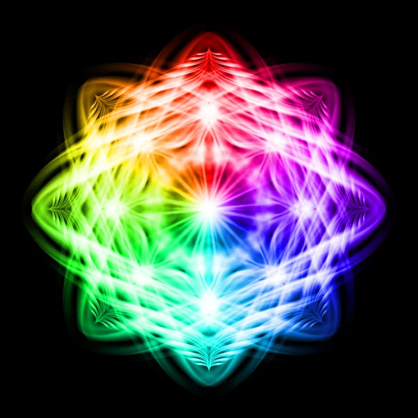 Motif multicolore sur le fond noir — Image vectorielle