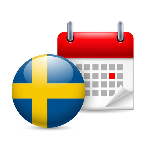 Εικόνα της εθνικής ημέρας στη Σουηδία — Διανυσματικό Αρχείο