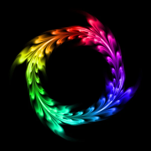 Motif multicolore sur le fond noir — Image vectorielle