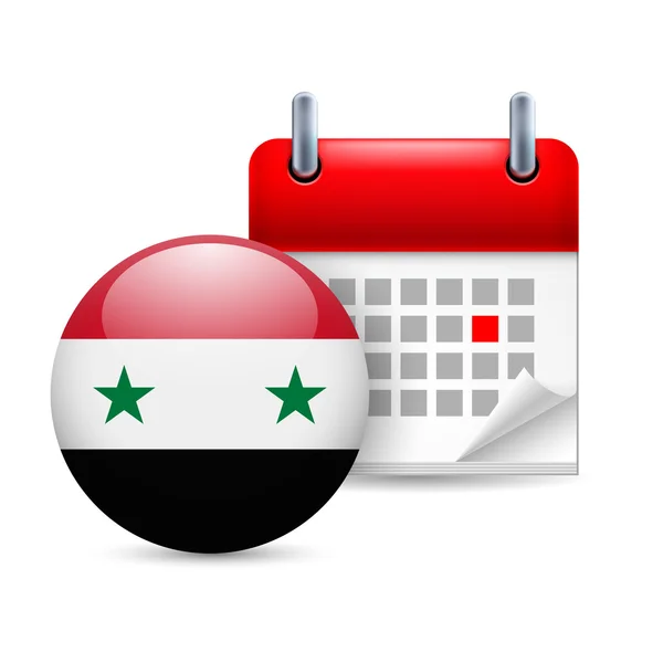 Icon of national day in syria — Stock Vector