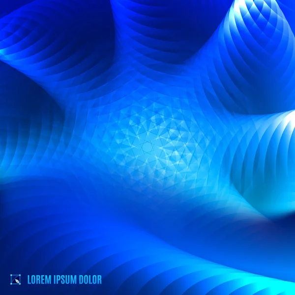 Abstract blue fractal background — Stock Vector