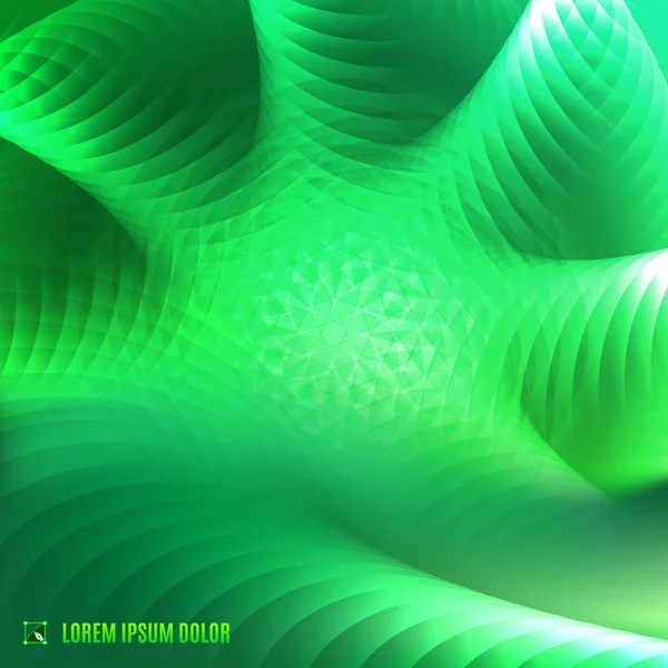 Abstract green fractal background — Stock Vector