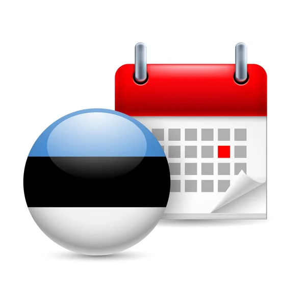 Icon of national day in estonia — Stock Vector