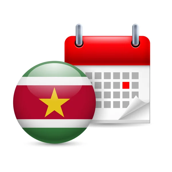 Icon of national day in suriname — Stock Vector