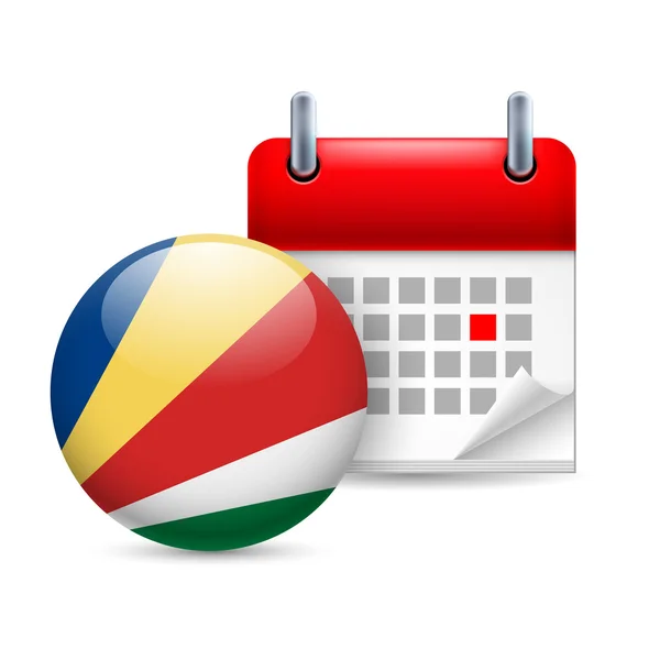 Icono del día nacional en las seychelles — Vector de stock