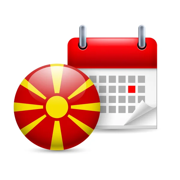 Milli gün simgesi Makedonya — Stok Vektör