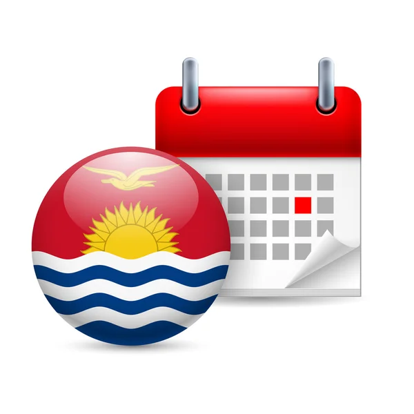 Icon of national day in kiribati — Stock Vector