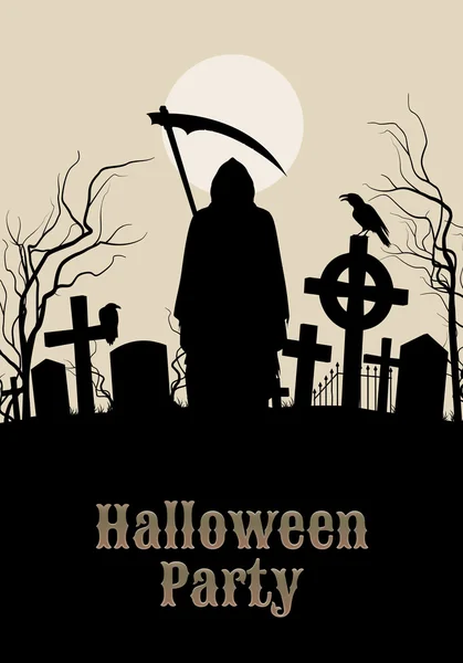 Illustration zur Halloween-Party — Stockvektor