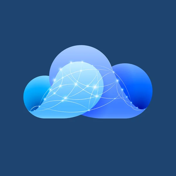 Cloud computing sign — Stock Vector