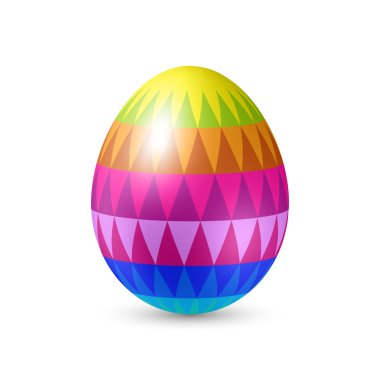 Mozaik desen doku - beyaz arka plan üzerinde dikey olarak duran ile Paskalya yortusu yumurta