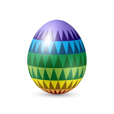 Mozaik desen - beyaz arka plan üzerinde dikey olarak duran ile Paskalya yortusu yumurta