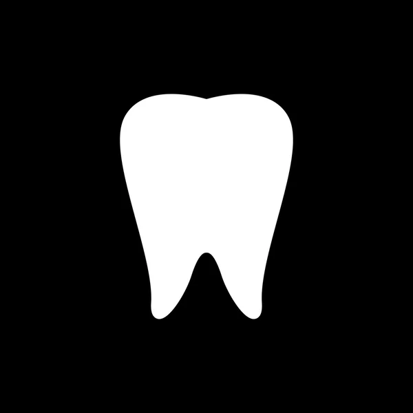 Icona dei denti su sfondo nero per il design — Vettoriale Stock