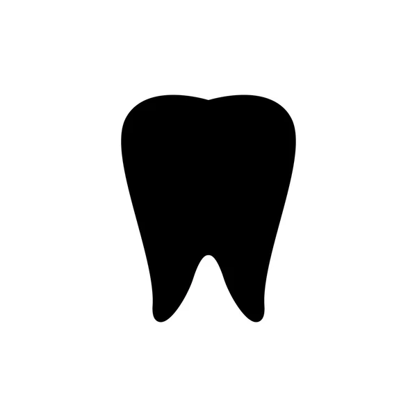 Zwarte tand icoon op een witte achtergrond voor ontwerp — Stockvector