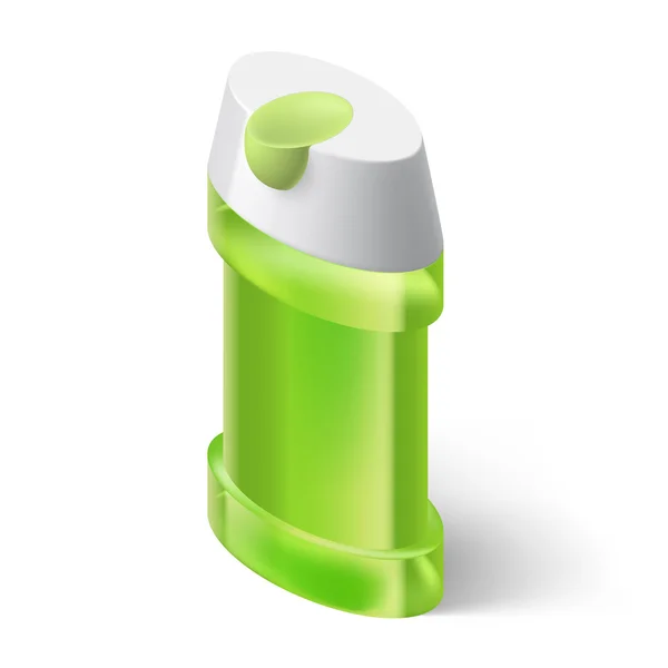 Shampoo Green Icon em estilo isométrico sobre branco — Vetor de Stock