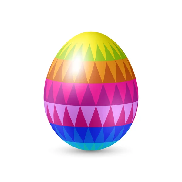 Πασχαλινό αυγό με υφή μοτίβο ψηφιδωτό - στέκεται κάθετα σε λευκό φόντο — Διανυσματικό Αρχείο