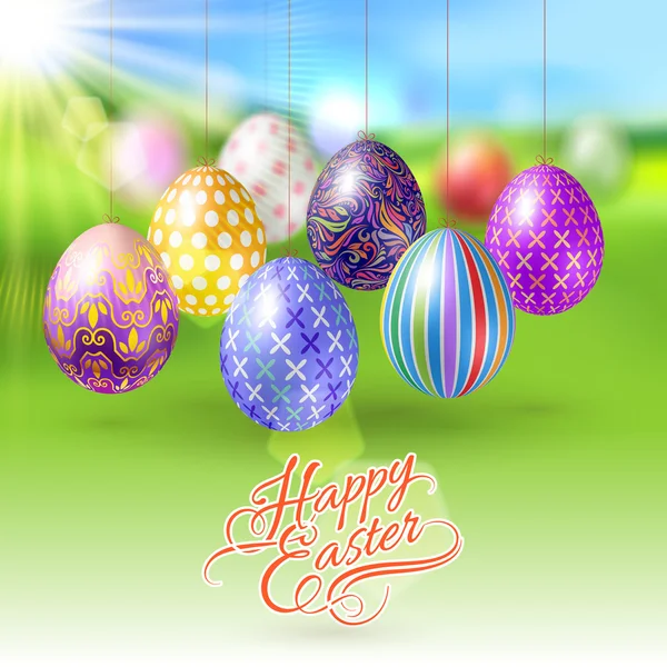 Happy easter greeting card — Stock Vector