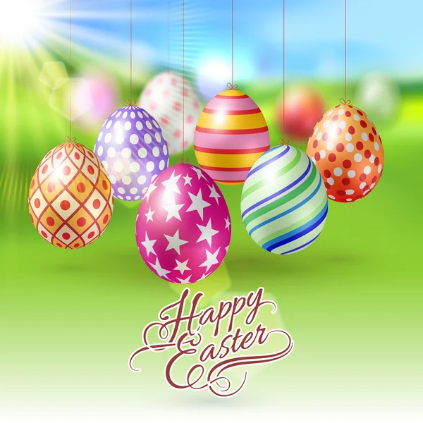 Happy easter greeting card — Stock Vector