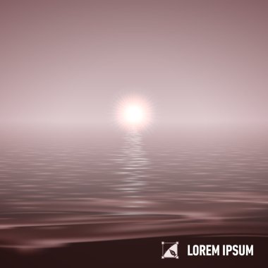 Sakin su, tonlu görüntü üzerinde Sunshine