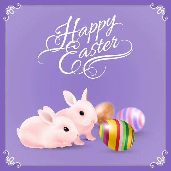 Happy easter greeting card — Stock Vector