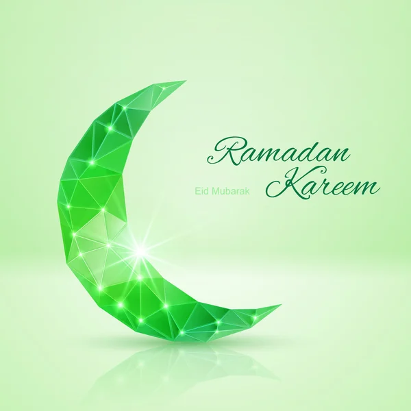 Carte de vœux du mois saint musulman Ramadan — Image vectorielle